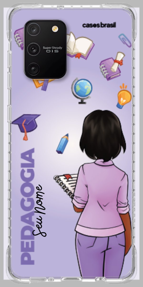 Capinha para celular Pedagogia - Boneca Profissão Com Fundo