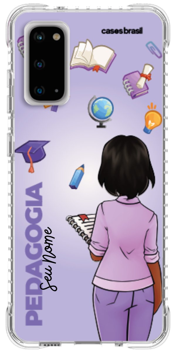 Capinha para celular Pedagogia - Boneca Profissão Com Fundo