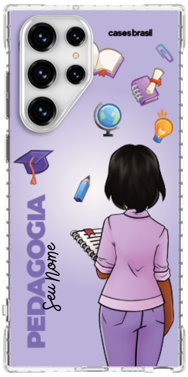 Capinha para celular Pedagogia - Boneca Profissão Com Fundo