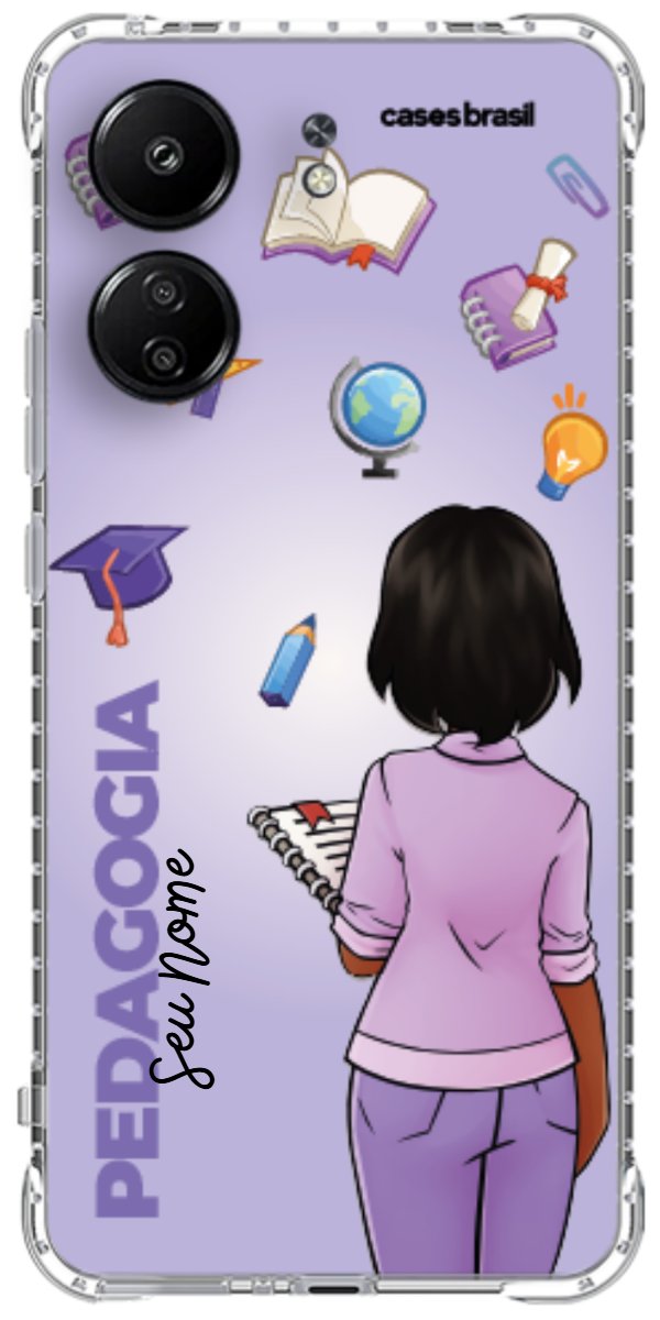 Capinha para celular Pedagogia - Boneca Profissão Com Fundo