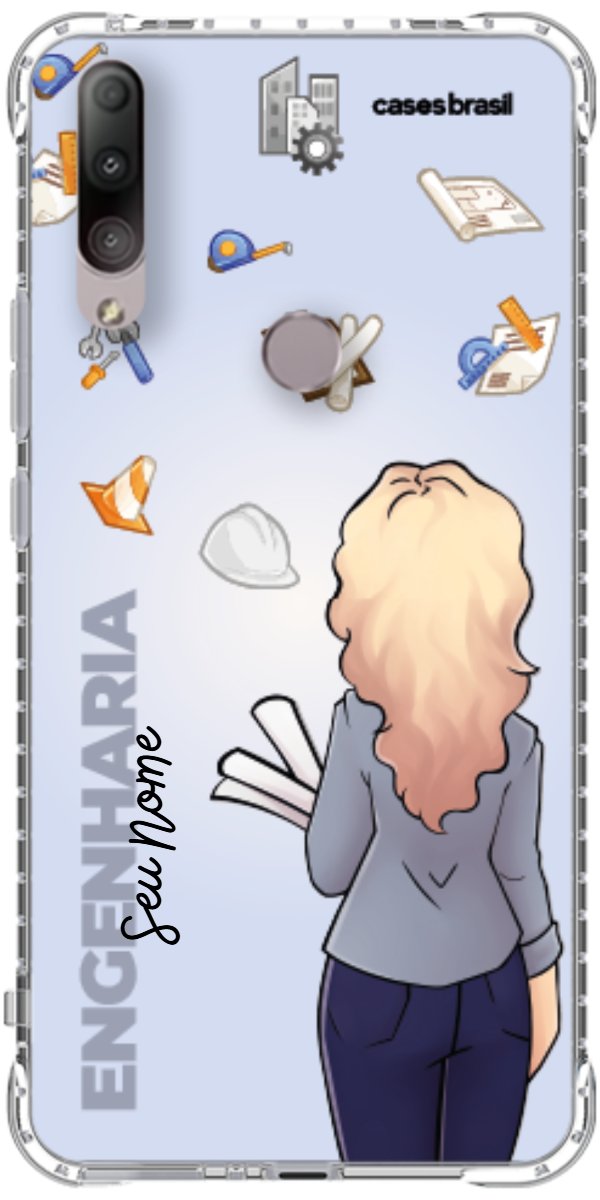 Capinha para Celular Engenharia - Boneca Profissão Com Fundo