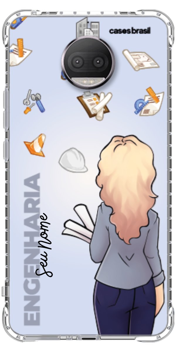 Capinha para Celular Engenharia - Boneca Profissão Com Fundo