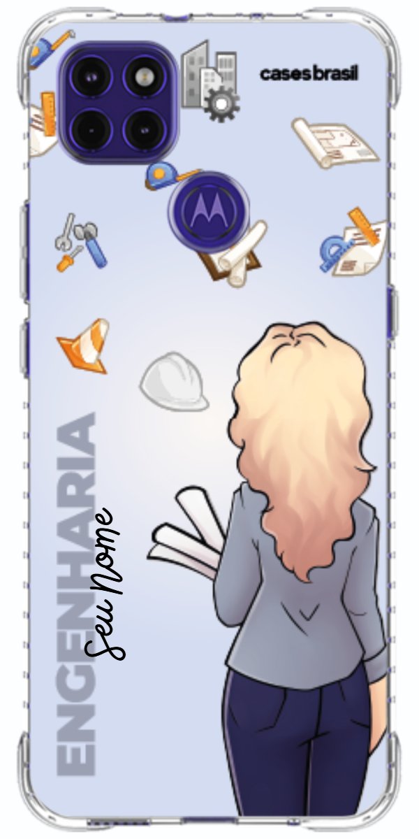 Capinha para Celular Engenharia - Boneca Profissão Com Fundo