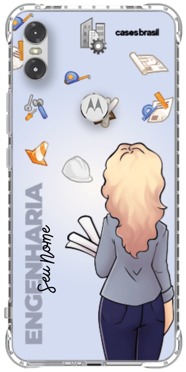 Capinha para Celular Engenharia - Boneca Profissão Com Fundo