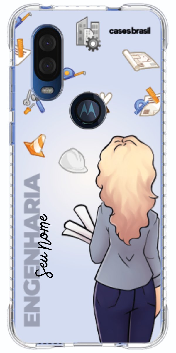 Capinha para Celular Engenharia - Boneca Profissão Com Fundo