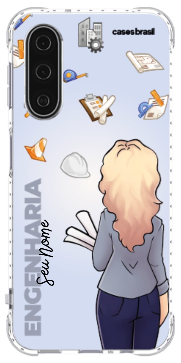 Capinha para Celular Engenharia - Boneca Profissão Com Fundo