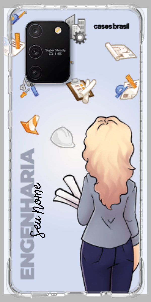Capinha para Celular Engenharia - Boneca Profissão Com Fundo