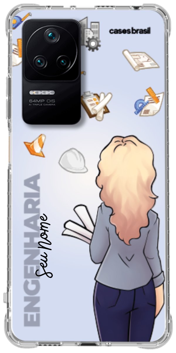Capinha para Celular Engenharia - Boneca Profissão Com Fundo