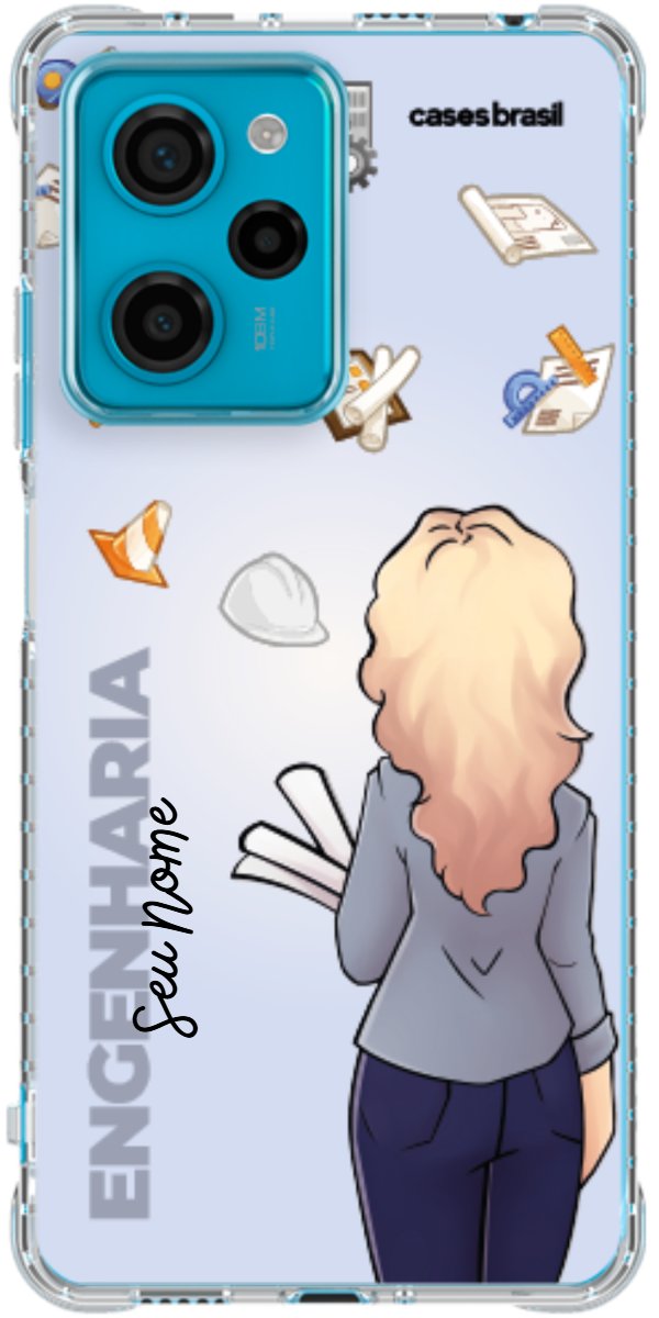 Capinha para Celular Engenharia - Boneca Profissão Com Fundo