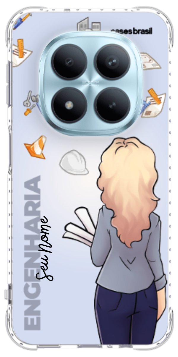 Capinha para Celular Engenharia - Boneca Profissão Com Fundo