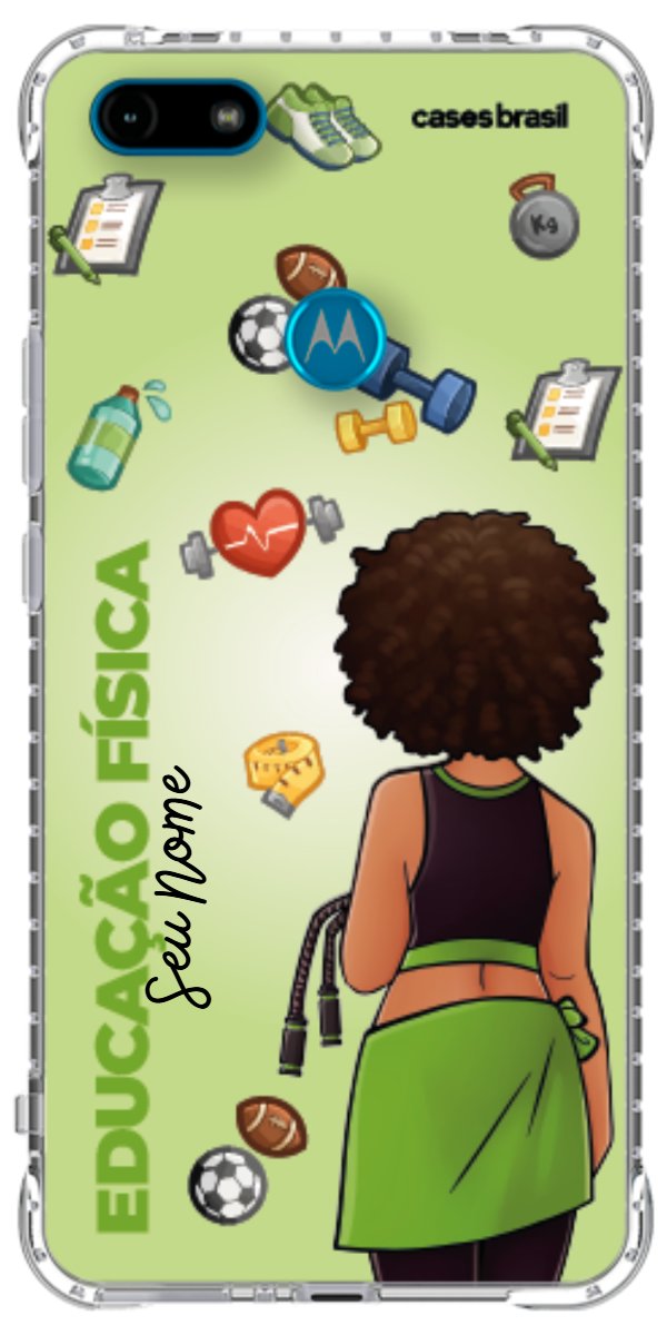Capinha para celular Educação Física - Boneca Profissão Com Fundo