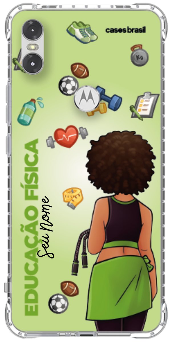 Capinha para celular Educação Física - Boneca Profissão Com Fundo