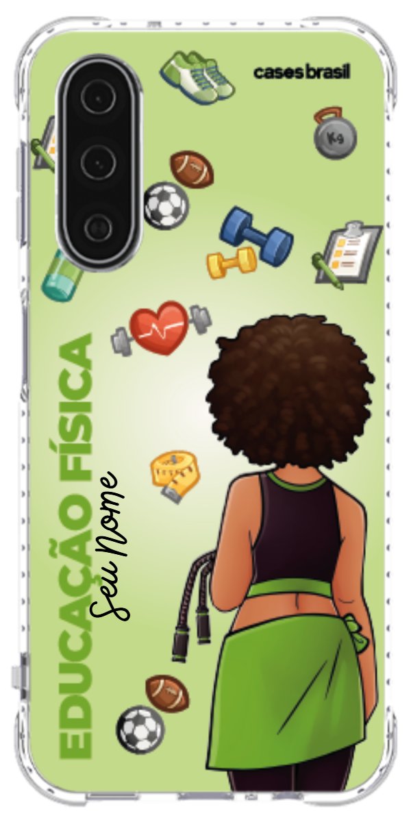 Capinha para celular Educação Física - Boneca Profissão Com Fundo
