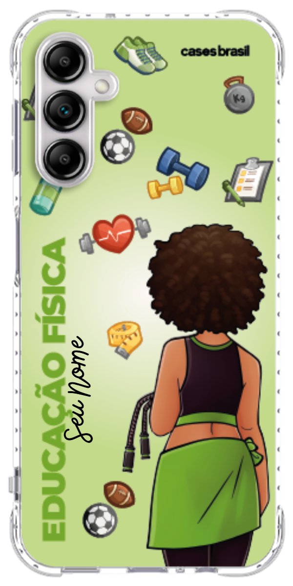 Capinha para celular Educação Física - Boneca Profissão Com Fundo
