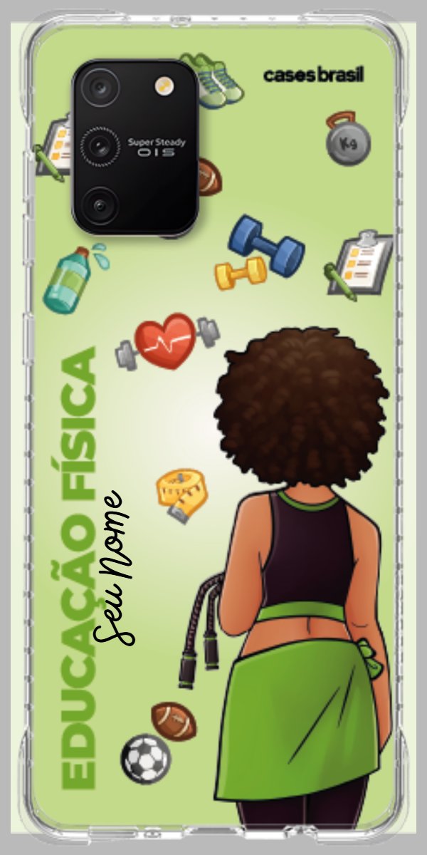 Capinha para celular Educação Física - Boneca Profissão Com Fundo