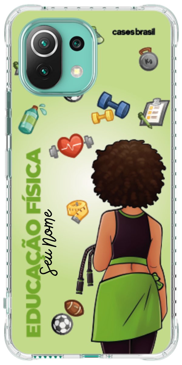 Capinha para celular Educação Física - Boneca Profissão Com Fundo