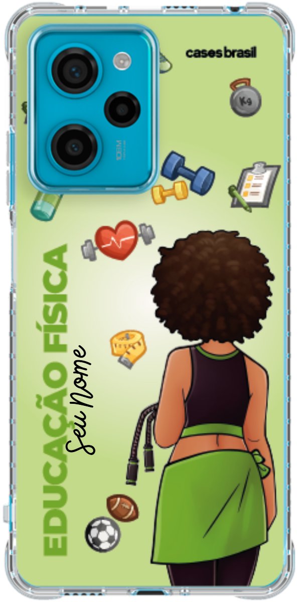 Capinha para celular Educação Física - Boneca Profissão Com Fundo