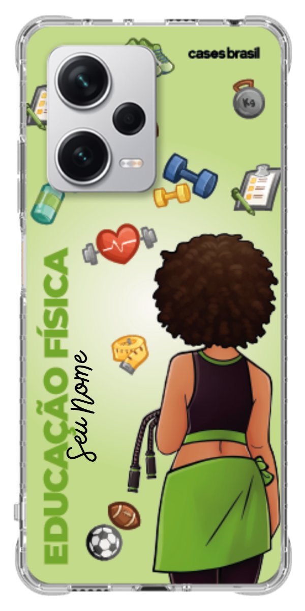 Capinha para celular Educação Física - Boneca Profissão Com Fundo