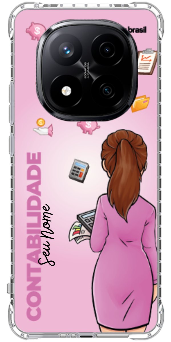 Capinha para Celular Contabilidade - Boneca Profissão Com Fundo
