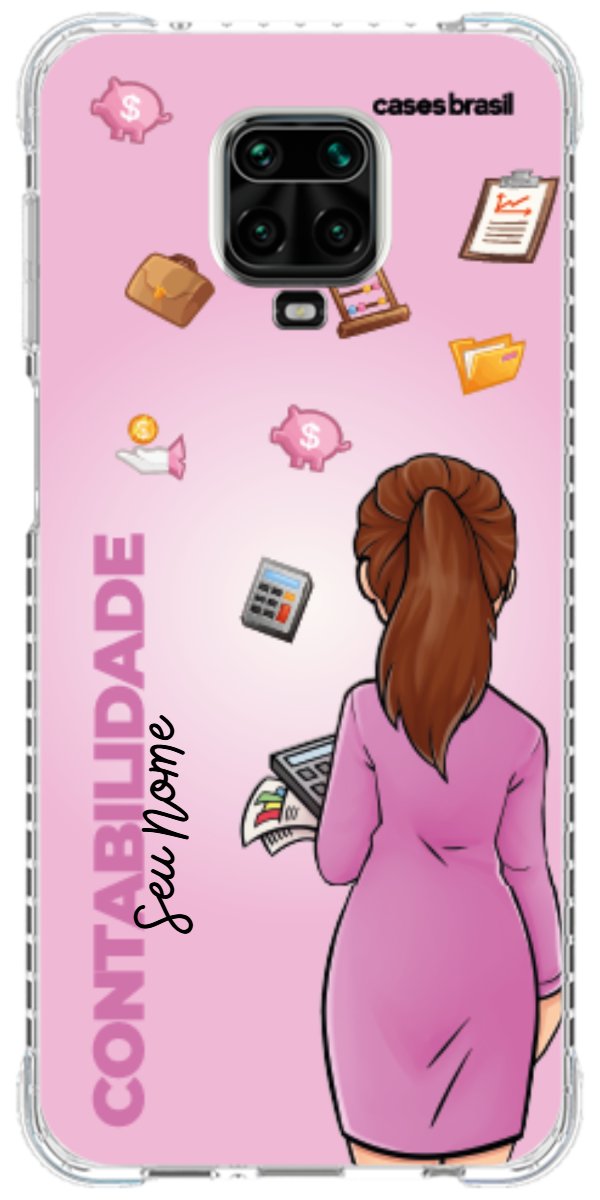 Capinha para Celular Contabilidade - Boneca Profissão Com Fundo