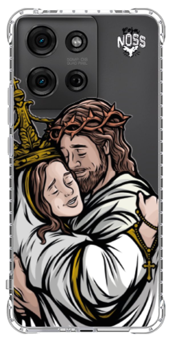 Capinha Para Celular Tudo com Jesus Nada sem Maria