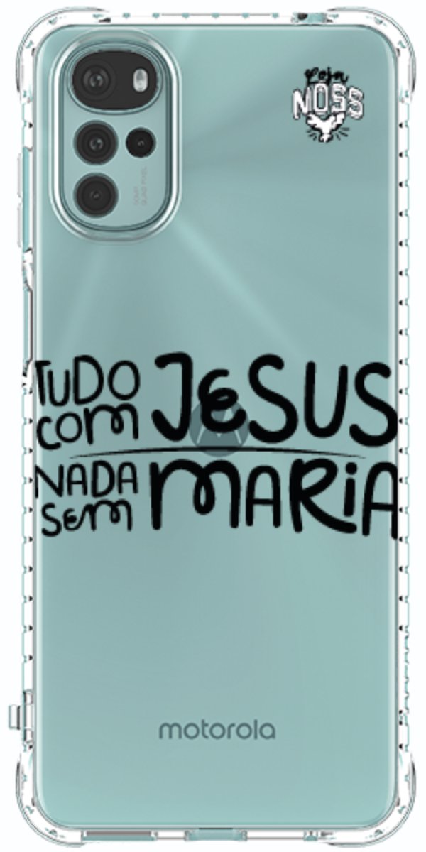 Capinha para Celular Tudo com Jesus Nada sem Maria