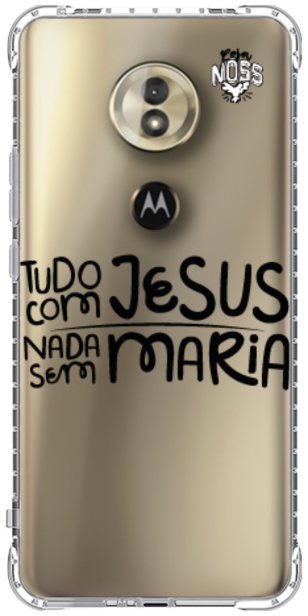 Capinha para Celular Tudo com Jesus Nada sem Maria