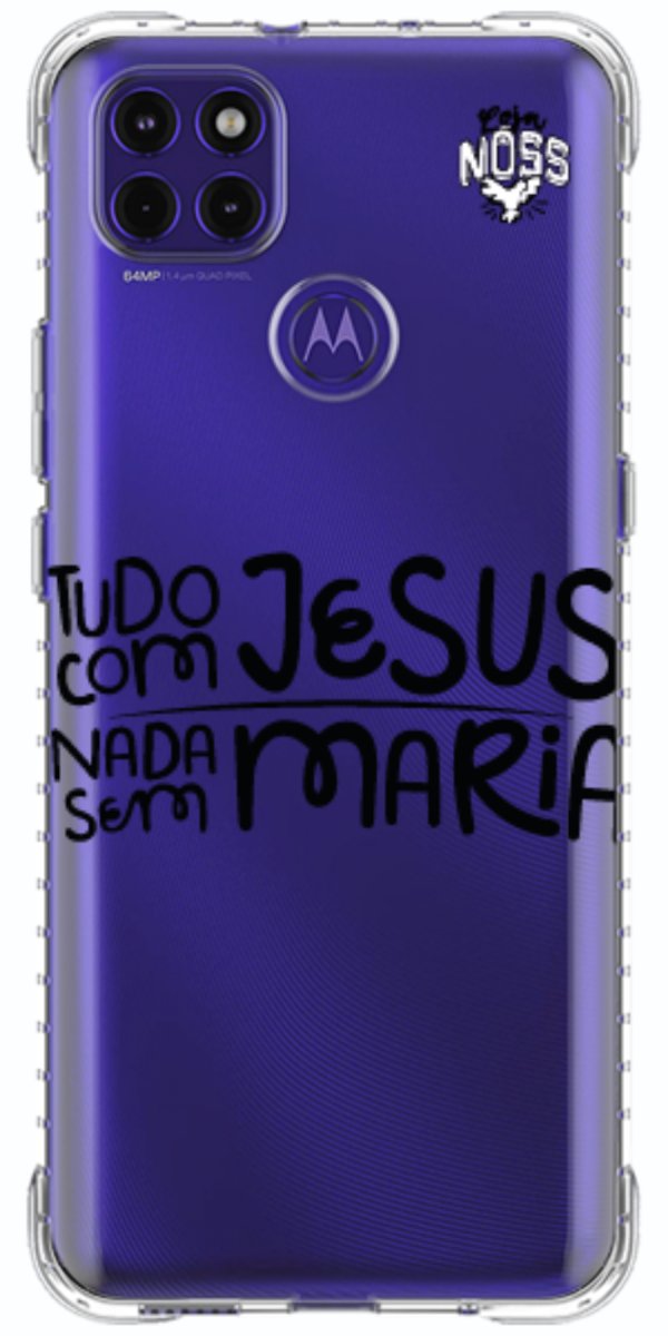 Capinha para Celular Tudo com Jesus Nada sem Maria