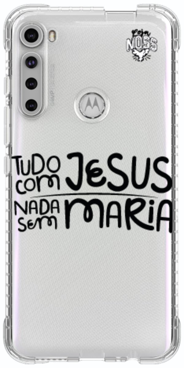 Capinha para Celular Tudo com Jesus Nada sem Maria