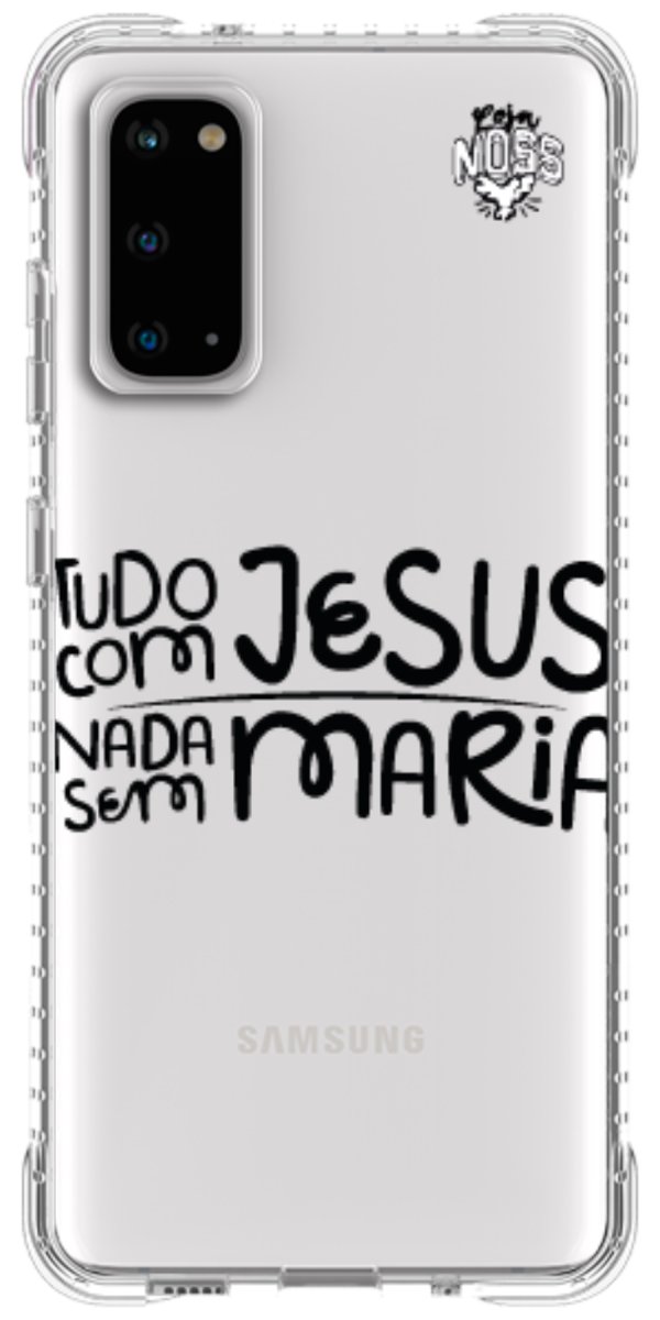 Capinha para Celular Tudo com Jesus Nada sem Maria