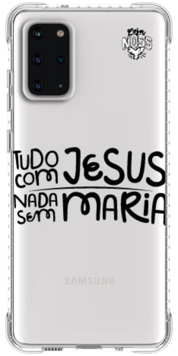 Capinha para Celular Tudo com Jesus Nada sem Maria