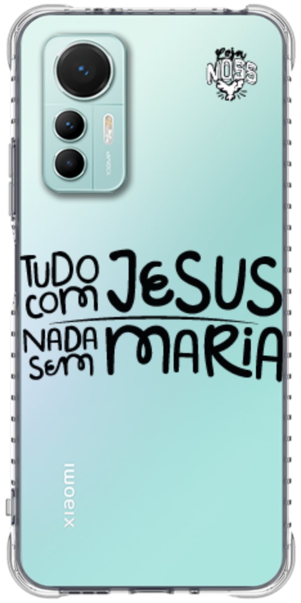 Capinha para Celular Tudo com Jesus Nada sem Maria