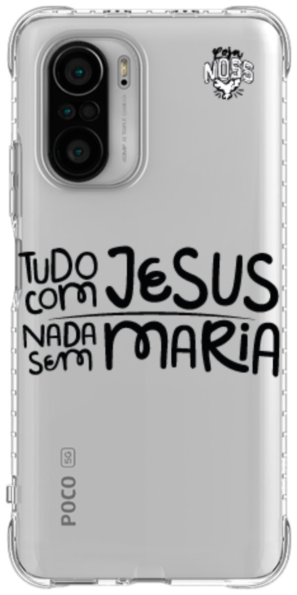 Capinha para Celular Tudo com Jesus Nada sem Maria