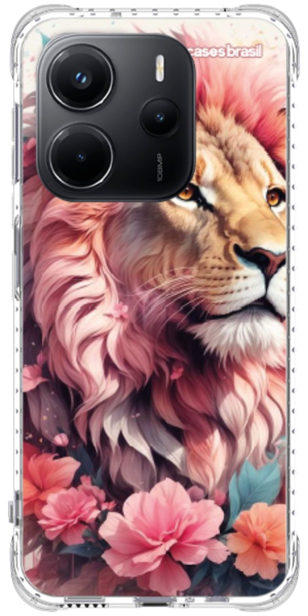 Capinha para Celular Leão Floral