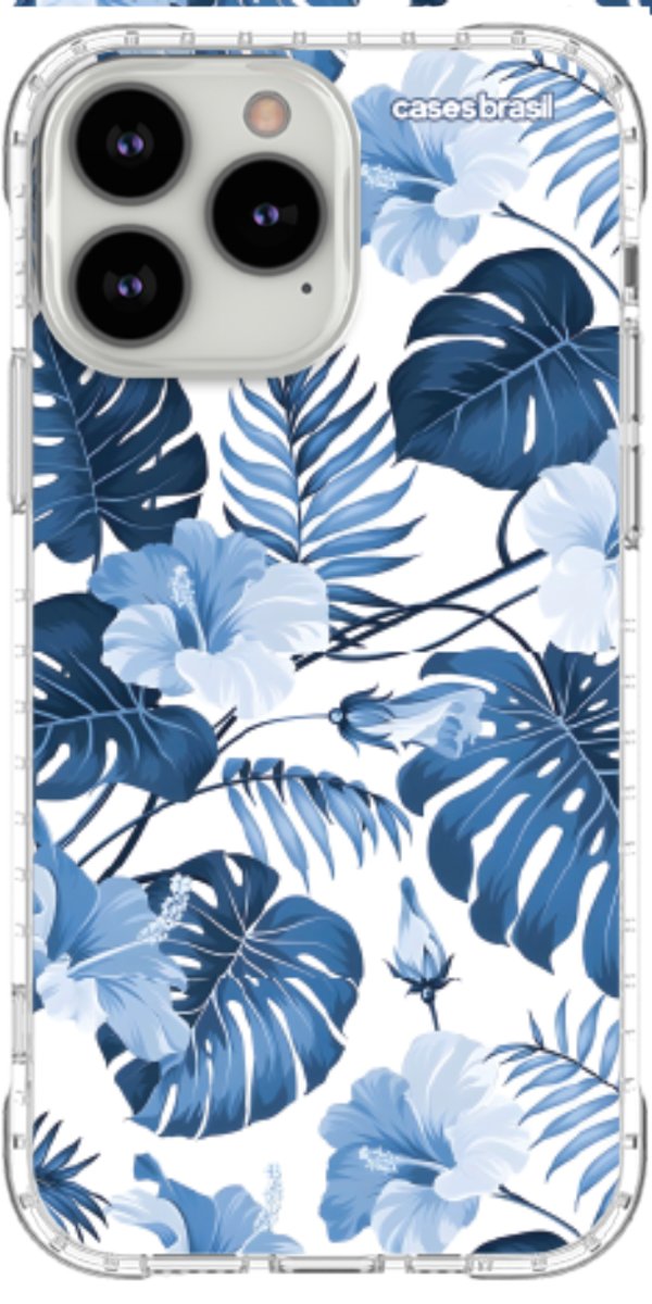Capinha para Celular Jardim Azul Tropical