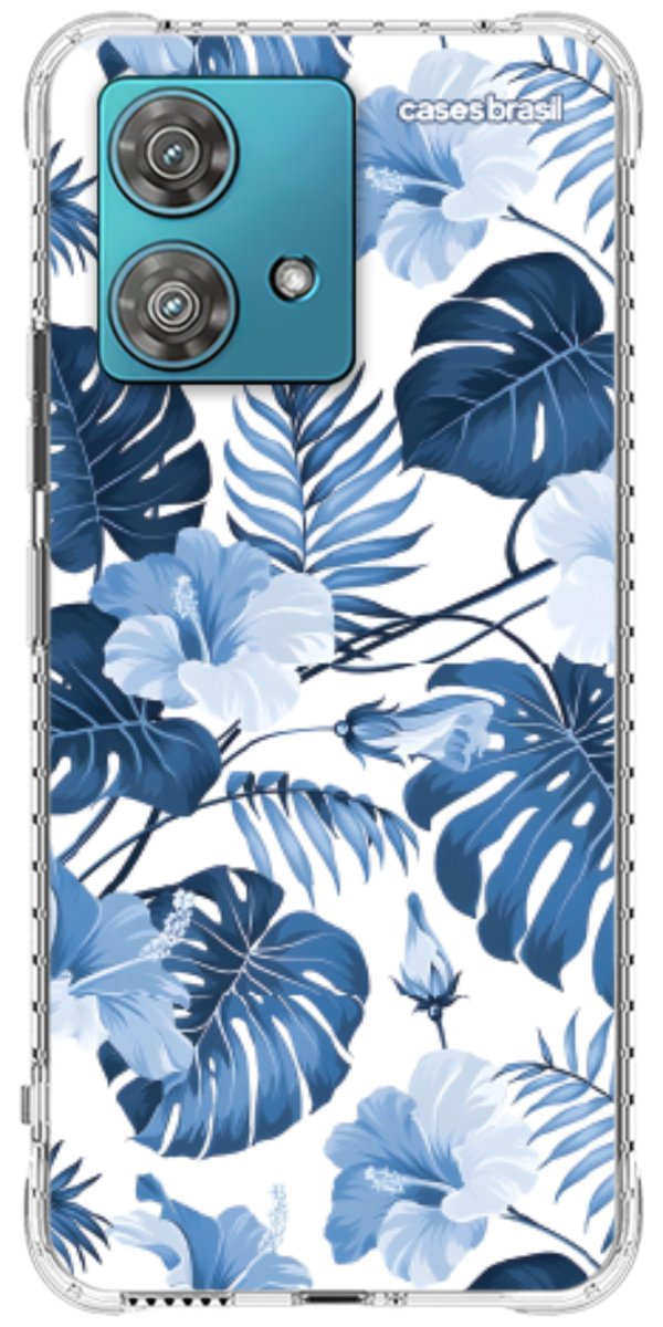 Capinha para Celular Jardim Azul Tropical
