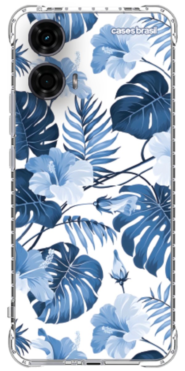 Capinha para Celular Jardim Azul Tropical