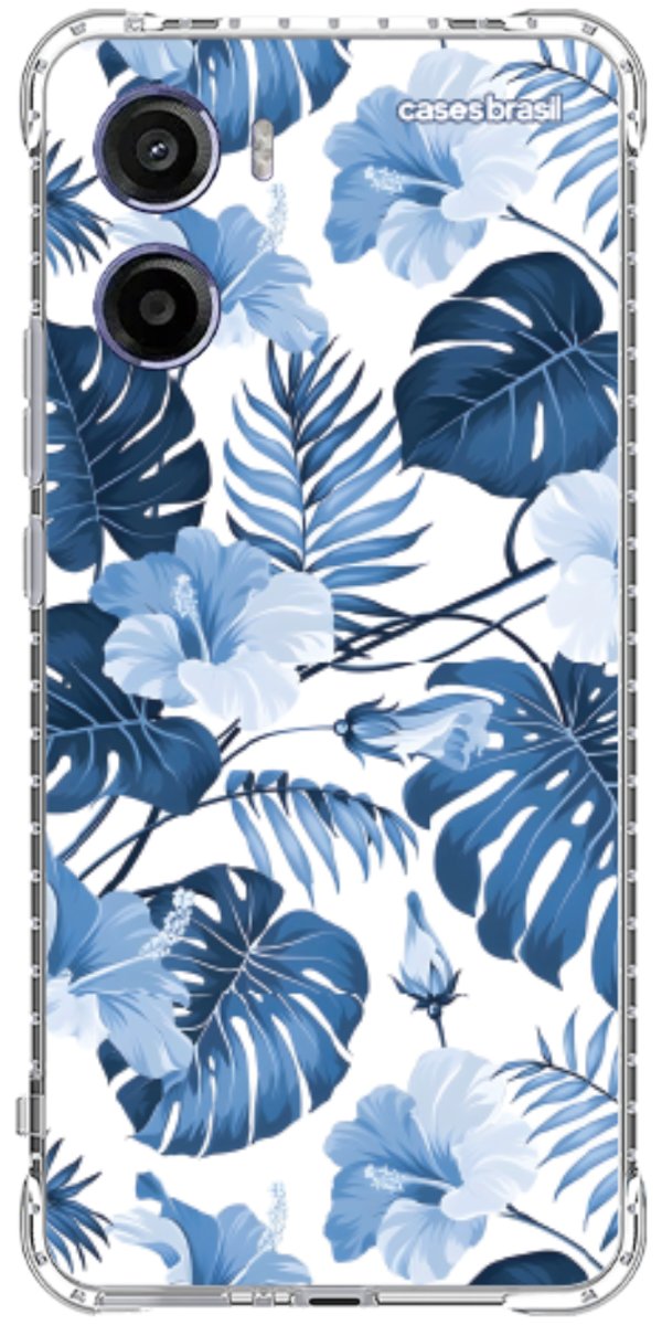 Capinha para Celular Jardim Azul Tropical