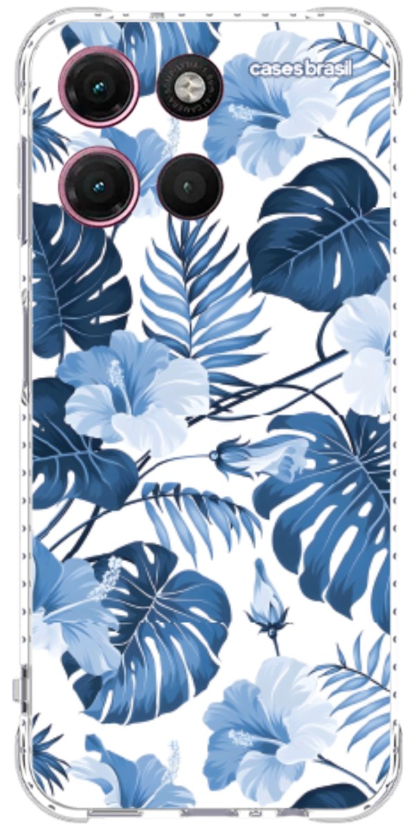 Capinha para Celular Jardim Azul Tropical