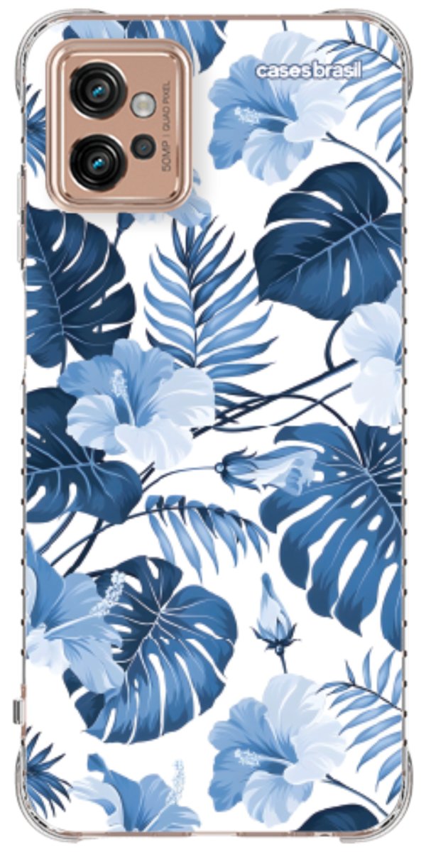 Capinha para Celular Jardim Azul Tropical