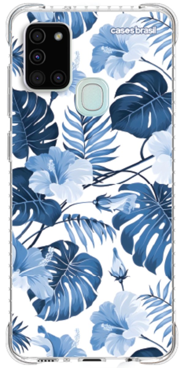 Capinha para Celular Jardim Azul Tropical