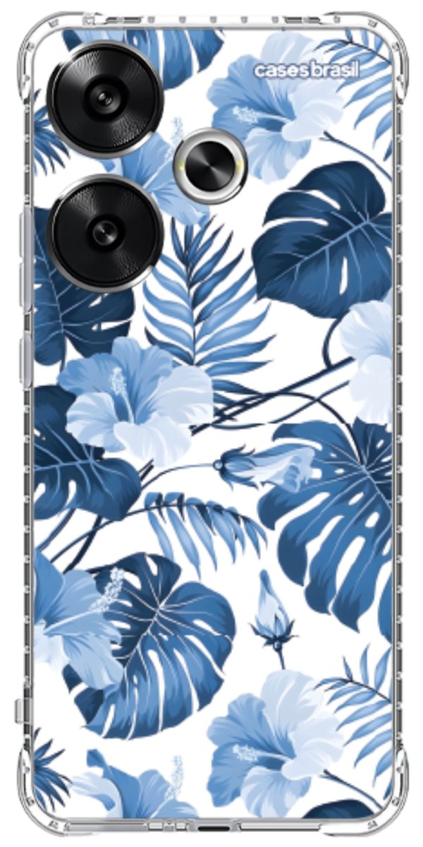 Capinha para Celular Jardim Azul Tropical