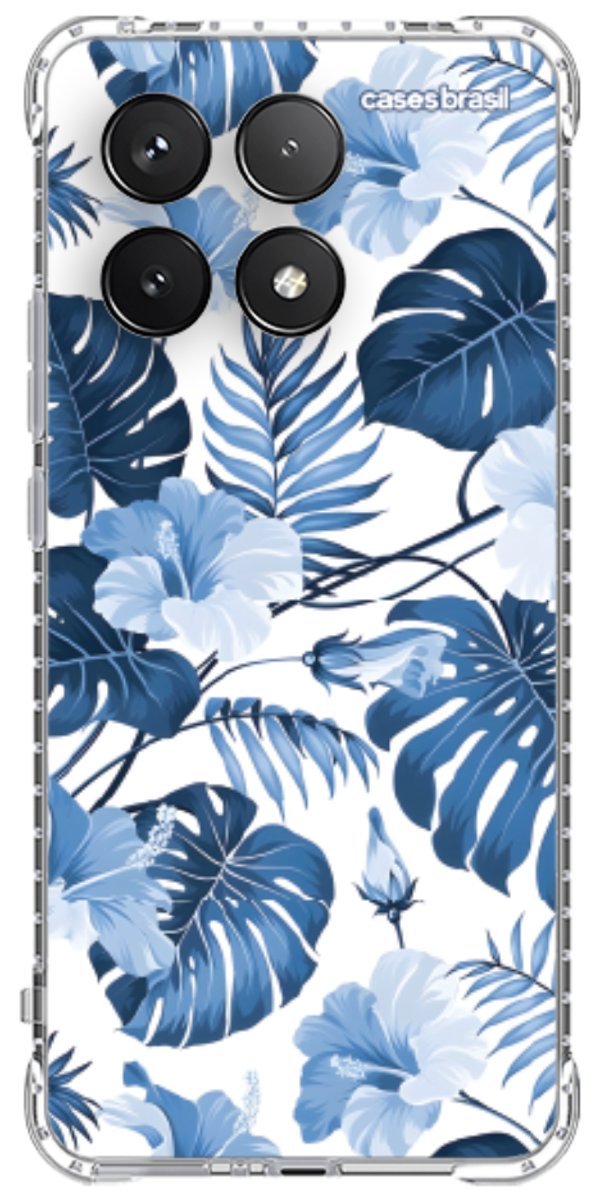 Capinha para Celular Jardim Azul Tropical