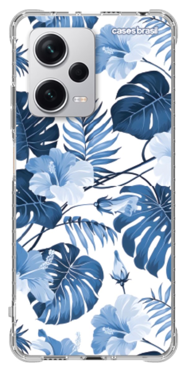 Capinha para Celular Jardim Azul Tropical